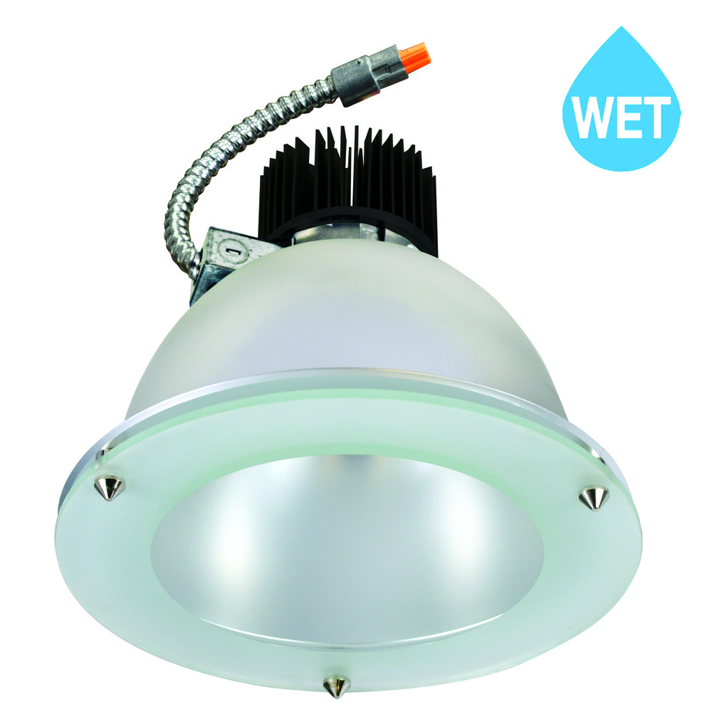 8" Sapphire Open Reflector for Decorative Glass, LED, 6000 Lumen, 3000K, Clear Diffused Self-Fla