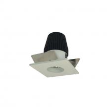 Nora NIO-1SNG27XWW - 1" Iolite LED NTF Square Reflector with Round Aperture, 600lm, 2700K, White Reflector / White