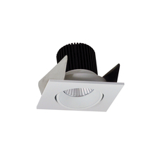 Nora NIOB-2SC40XWW/10 - 2" Iolite LED Square Adjustable Cone Reflector, 1000lm / 14W, 4000K, White Reflector / White