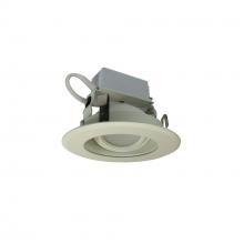 Nora NLCBC-46930XWW - 4" Cobalt Adjustable LED Retrofit, 1000lm / 12W, 3000K, White Reflector / White Flange