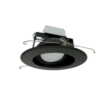 Nora NLCBC-66940XBB - 6" Cobalt Adjustable LED Retrofit, 1200lm / 14W, 4000K, Black Reflector / Black Flange