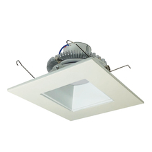 Nora NLCBC2-65627MPW/A - 6" Cobalt Click LED Retrofit, Square Reflector, 750lm / 10W, 2700K, Matte Powder White Reflector