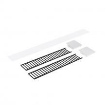 Nora NLUD-4LOUVBW - Louver Accessory Set for NLUD-4334, Black Louver, White End Caps