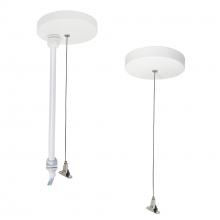 Nora NLUD-PCCW/6W-20 - 20' Pendant Power & Aircraft Mounting Kit for NLUD Series, White Finish, wired for EM