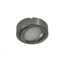 Nora NMP-A40BN - 12V Josh Adjustable LED Puck Light, 300lm / 4000K, Brushed Nickel Finish