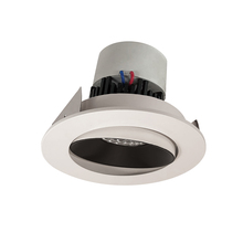 Nora NPR-4RC35XBW - 4" Pearl LED Round Adjustable Cone Retrofit, 1000lm / 12W, 3500K, Black Reflector / White Flange