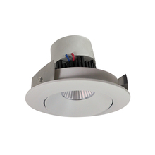 Nora NPR-4RC30XWW - 4" Pearl LED Round Adjustable Cone Retrofit, 1000lm / 12W, 3000K, White Reflector / White Flange