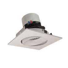 Nora NPR-4SC35XWW - 4" Pearl LED Square Adjustable Cone Retrofit, 1000lm / 12W, 3500K, White Reflector / White