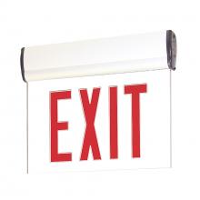 Nora NX-811-LEDRCW - Surface Adjustable LED Edge-Lit Exit Sign, 2 Circuit, Red Letters, Single Face / Clear Acrylic,