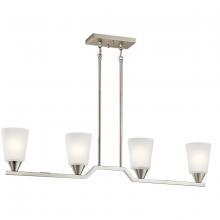 Kichler 52233NI - Skagos™ 4 Light Linear Chandelier Brushed Nickel