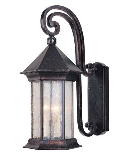 Three Light Oily Bronze Wall Lantern