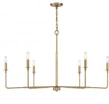 Savoy House 1-2221-6-322 - Salerno 6-Light Chandelier in Warm Brass