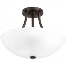 Progress P3748-20 - Gather Collection Two-Light 12-7/8" Semi-Flush Convertible