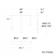 WAC US PD-77503L-AB - Cyllindra Chandelier Light