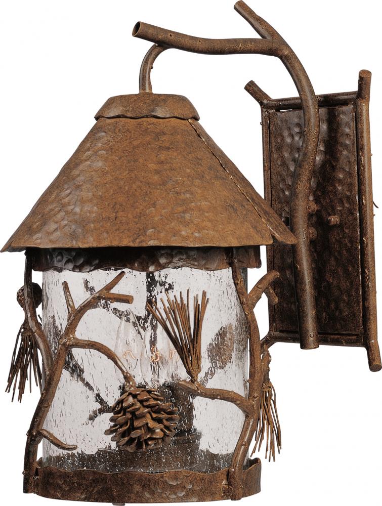 Three Light Seedy Glass Wall Lantern