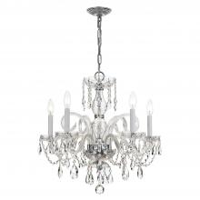 Crystorama 1005-CH-CL-S - Traditional Crystal 5 Light Swarovski Strass Crystal Polished Chrome Chandelier