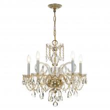 Crystorama 1005-PB-CL-SAQ - Traditional Crystal 5 Light Spectra Crystal Polished Brass Chandelier