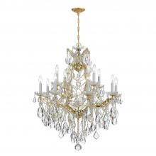  4413-GD-CL-S - Maria Theresa 13 Light Swarovski Strass Crystal Gold Chandelier