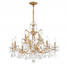 Crystorama 4456-GA-CL-S - Filmore 12 Light Swarovski Strass Crystal Antique Gold Chandelier