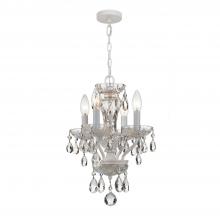 Crystorama 5534-WW-CL-S - Traditional Crystal 4 Light Swarovski Strass Crystal Wet White Mini Chandelier