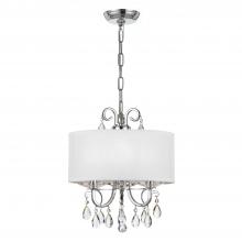 Crystorama 6623-CH-CL-MWP - Othello 3 Light Clear Crystal Polished Chrome Mini Chandelier