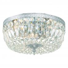 Crystorama 714-CH-CL-SAQ - Crystorama 3 Light Spectra Crystal Polished Chrome Flush Mount