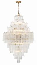 Crystorama ADD-319-AG-CL - Addis 20 Light Aged Brass Chandelier