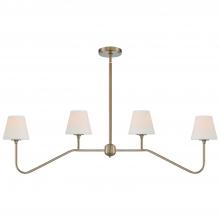 Crystorama KEE-A3004-VG - Keenan 4 Light Vibrant Gold Chandelier