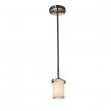 Justice Design Group FAB-8455-10-WHTE-NCKL - Atlas 1-Light Mini-Pendant