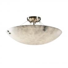 Justice Design Group CLD-9652-25-NCKL-F6 - 24" Semi-Flush Bowl w/ CONCENTRIC CIRCLES FINIALS