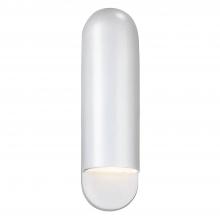 Justice Design Group CER-5630W-WHT-LED1-1000 - Large ADA Capsule Outdoor LED Wall Sconce