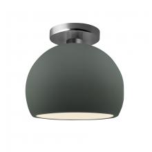 Justice Design Group CER-6350-PWGN-NCKL - Small Globe Semi-Flush