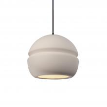 Justice Design Group CER-6410-BIS-MBLK-WTCD - Small Sphere 1-Light Pendant