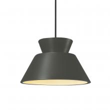 Justice Design Group CER-6420-PWGN-MBLK-RIGID - Trapezoid 1-Light Pendant