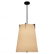 Justice Design Group FAB-9600-CREM-MBLK - Midtown 18" Tapered Drum Pendant