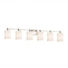 Justice Design Group FSN-8426-15-RBON-NCKL - Tetra 6-Light Bath Bar