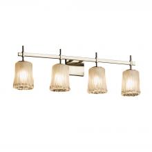 Justice Design Group GLA-8414-16-WTFR-NCKL - Union 4-Light Bath Bar