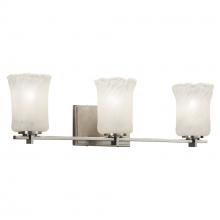 Justice Design Group GLA-8443-16-WHTW-NCKL - Era 3-Light Bath Bar