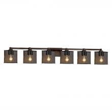 Justice Design Group MSH-8436-30-DBRZ - Regency 6-Light Bath Bar