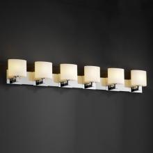 Justice Design Group FSN-8926-20-MROR-MBLK - Modular 6-Light Bath Bar