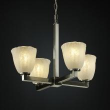 Justice Design Group GLA-8829-26-WHTW-MBLK - Modular 4-Light Chandelier