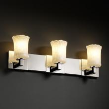 Justice Design Group GLA-8923-26-WTFR-NCKL - Modular 3-Light Bath Bar