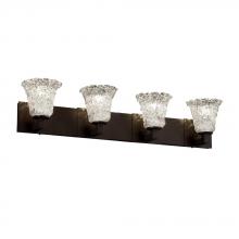 Justice Design Group GLA-8924-20-LACE-MBLK - Modular 4-Light Bath Bar