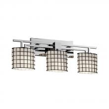 Justice Design Group WGL-8703-30-SWCB-MBLK - Aero 3-Light Bath Bar