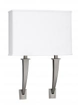 AFX Lighting, Inc. SHS121814LAJUDSNLA - Sheridan LED Sconce - Satin Nickel Finish - Linen Acrylic Shade