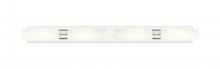  617L-4W-PN-G617-11WH - Boreas - 4 Light - 51 inch - Polished Nickel - Bath Vanity Light