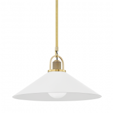 Hudson Valley 2620-AGB/WH - 1 LIGHT LARGE PENDANT