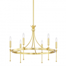 Hudson Valley 4327-AGB - 6 LIGHT CHANDELIER