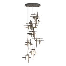 Hubbardton Forge 131109-SKT-STND-05-YC0305 - Tura 9-Light Frosted Glass Pendant