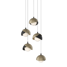 Hubbardton Forge 131125-SKT-LONG-10-84-GG0711 - Brooklyn 5-Light Double Shade Pendant